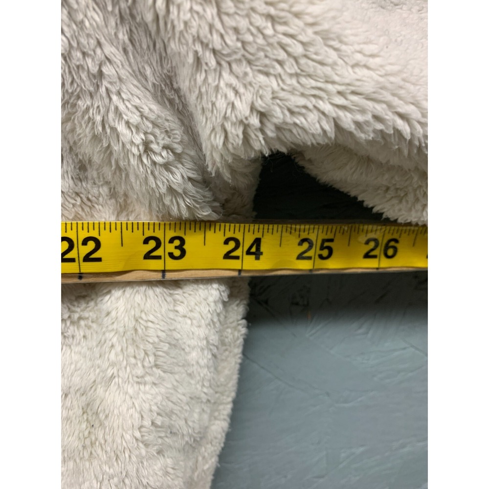 The North Face Fleece Women's XL Ivory Osito 1/4 Zip Pullover Hoodie Cropped - Picture 8 of 10